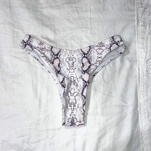 Snakeprint Bikini Bottoms